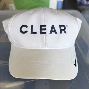 CLEAR branded Nike unisex Golf White Cap
